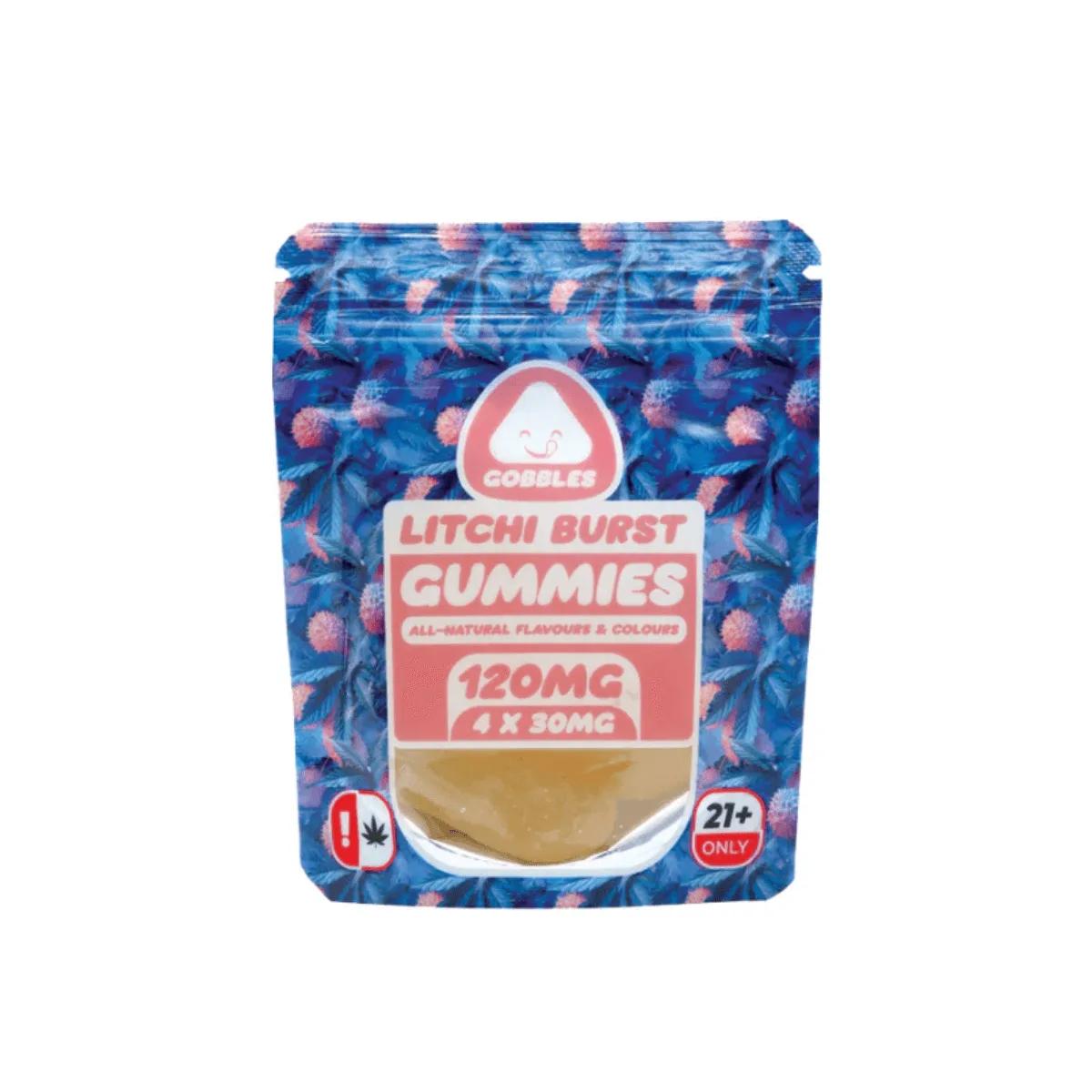 Litchi Burst Gobble Gummies 30mg THC 4's