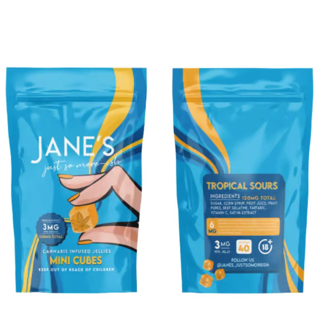 Janes Tropical Mini Cube Jellies 3mg THC 120's