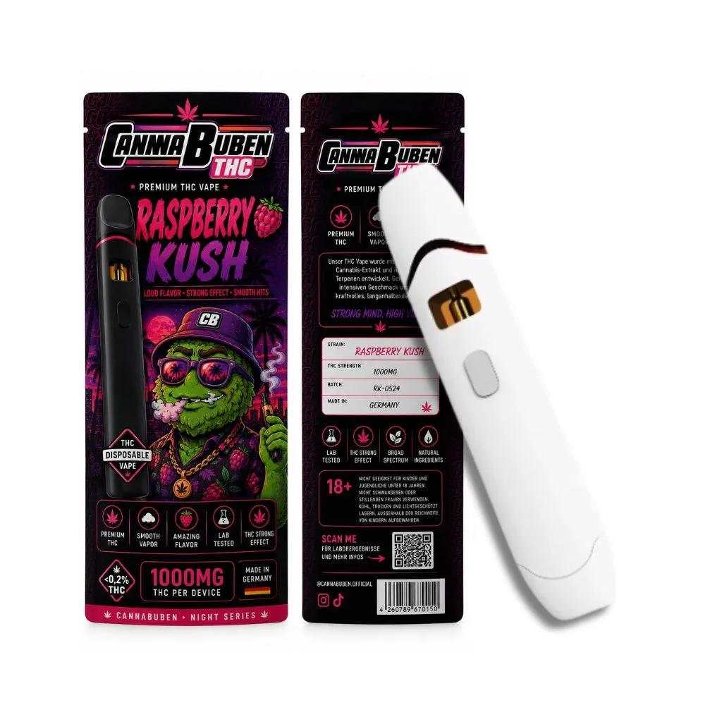 Cannabuben Raspberry Kush THC Vape (1ml full-spectrum)