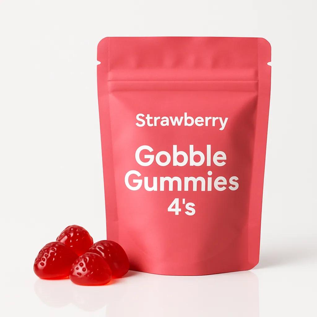 Strawberry Gobble Gummies 30mg THC 4's