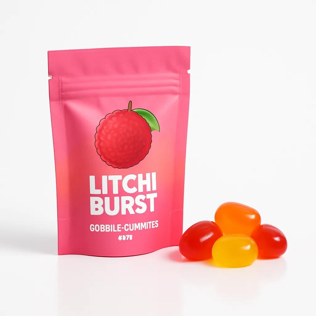 Litchi Burst Gobble Gummies 30mg THC 4's