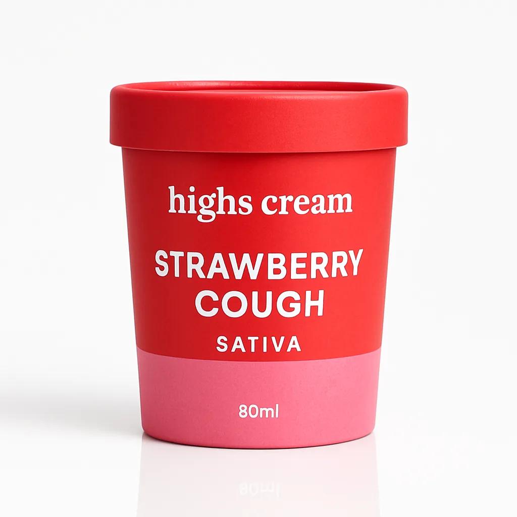 Highs Cream Strawberry Cough 40mg THC 80ml Sativa