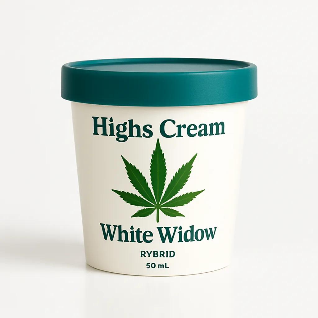 Highs Cream White Widow 40mg THC 80ml Hybrid