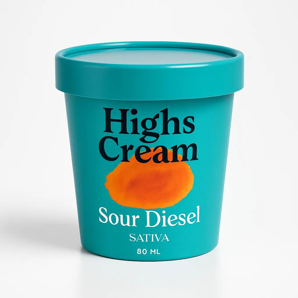 Highs Cream Sour Diesel 40mg THC 80ml Sativa