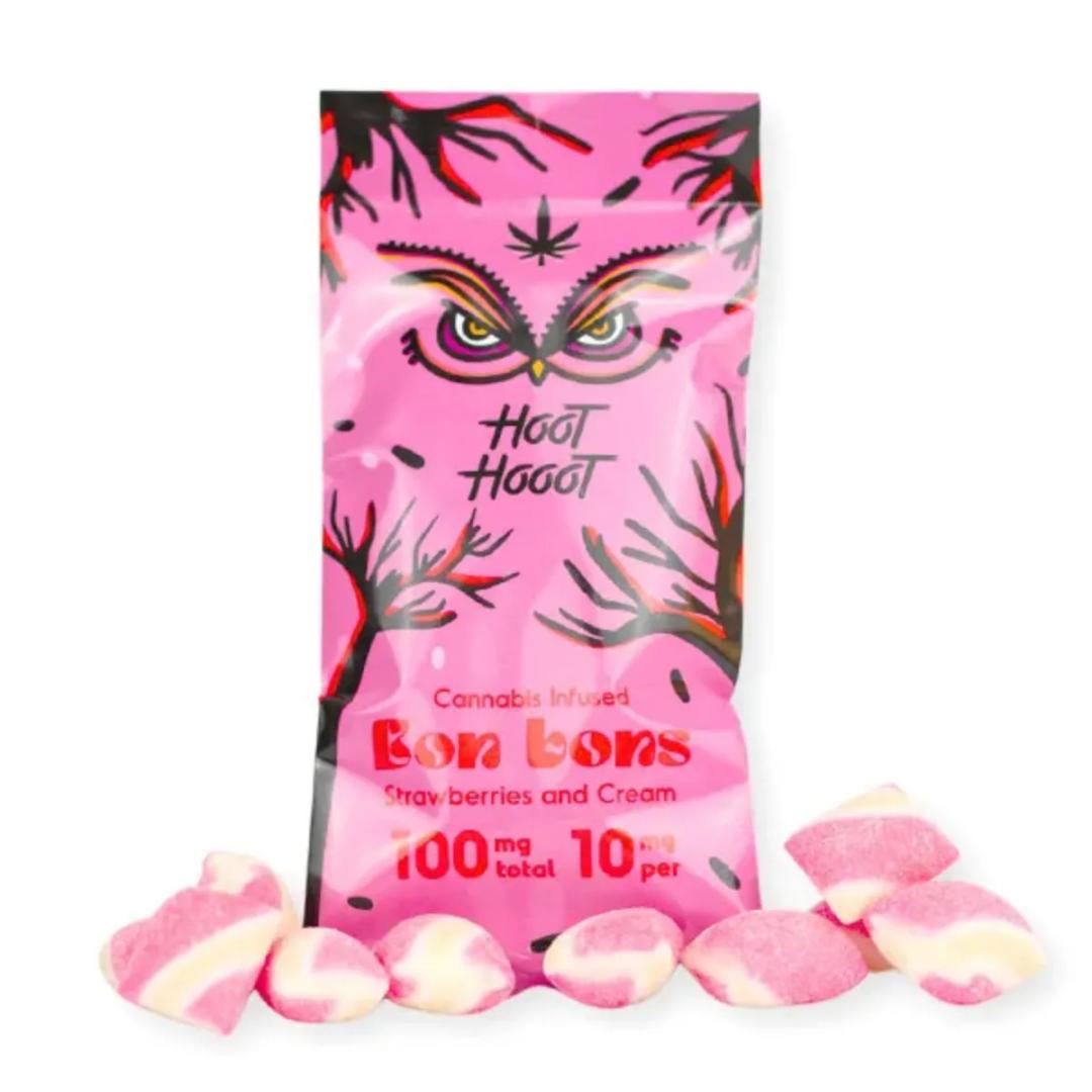 Hoot Hoot Strawberries and Cream Bon Bons 10mg THC 10's