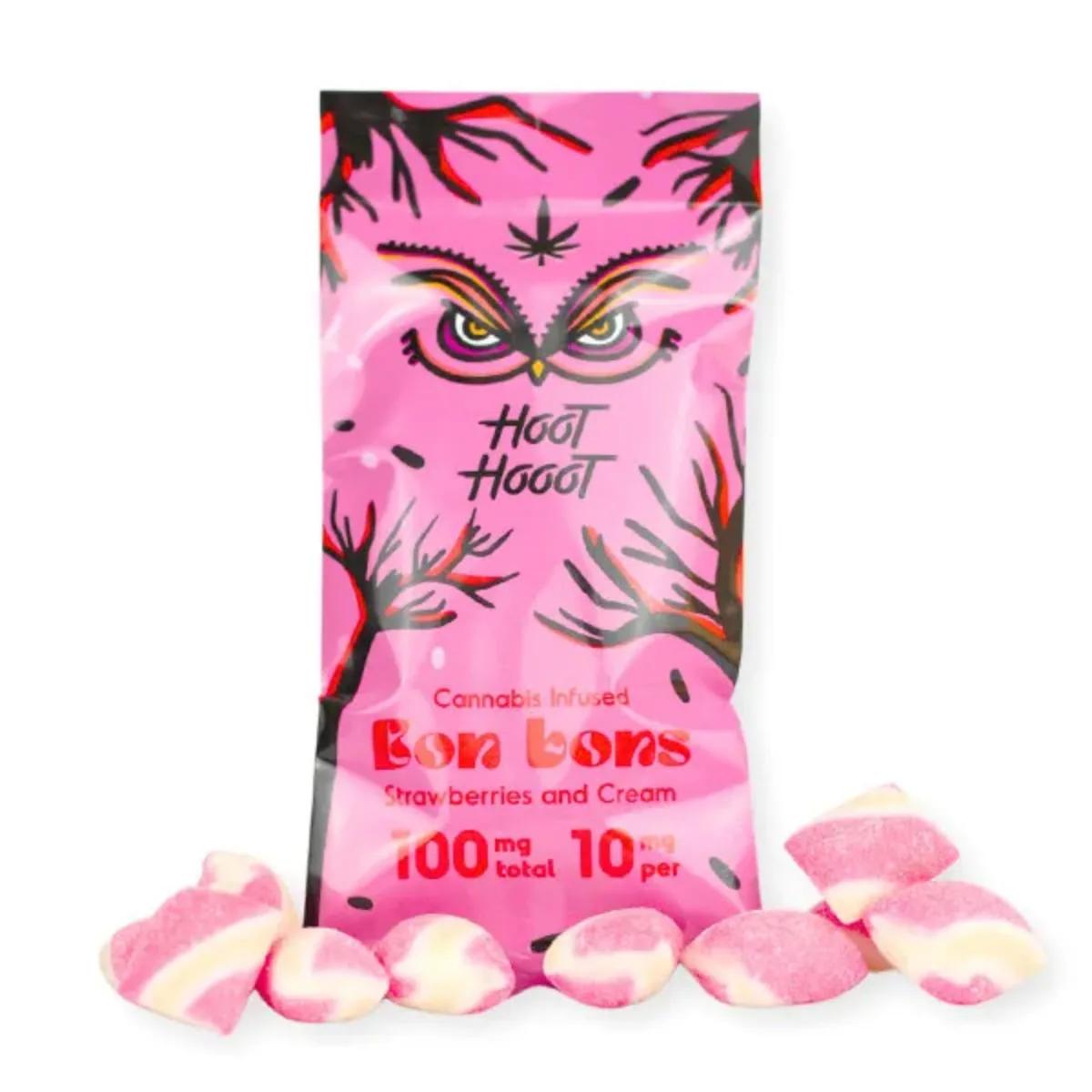 Hoot Hoot Strawberries and Cream Bon Bons 10mg THC 10's