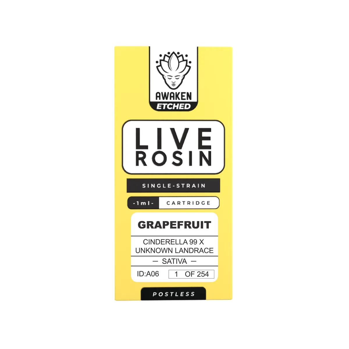 Etched Live Rosin 1ml Grapefruit Vape