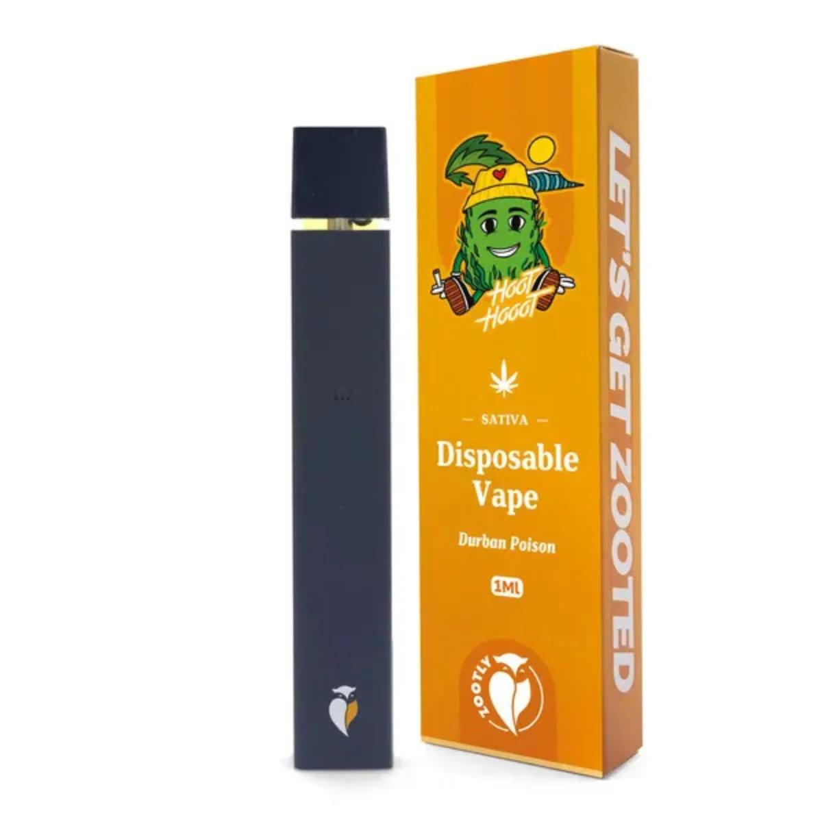 Hoot Hoot Disposable 1ml Vape Durban Poison