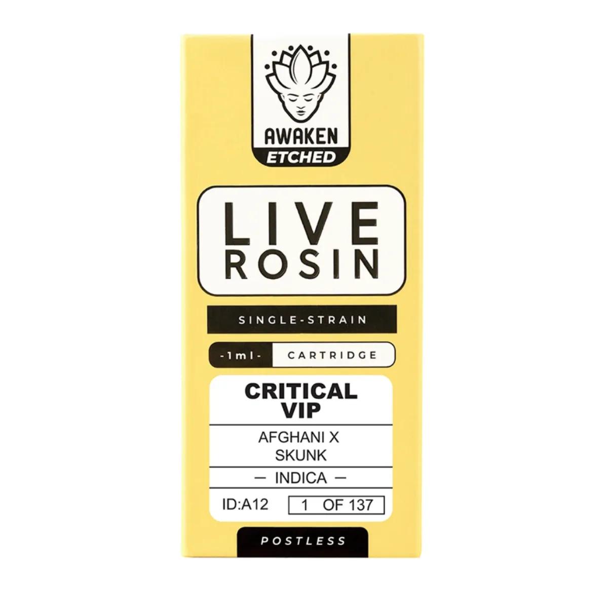 Etched Live Rosin 1ml Critical VIP