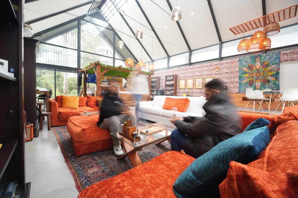 Somerset West's Seknd Nature lounge is spacious, comfortable and can be enjoyed with cannabis vapes, dabs and edibles