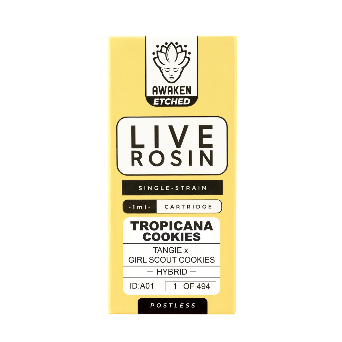 Tropicana Cookies Live Rosin 1ml Etched Vape Cartridge