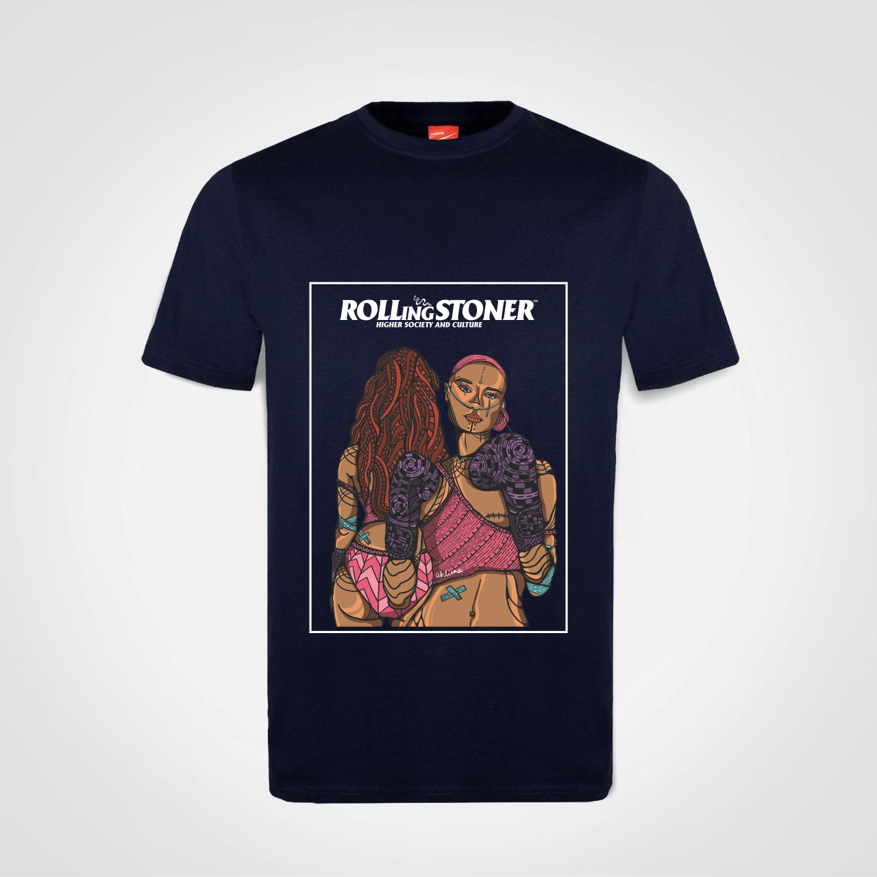 Rolling Stoner Navy Men’s T-Shirt – Limited Edition 2 A Journey of Hope and Faith