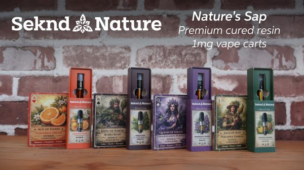 Seknd Nature premium cannabis presents our proudly South African cured resin vape carts, exclusive to the Seknd Nature cannabis collective